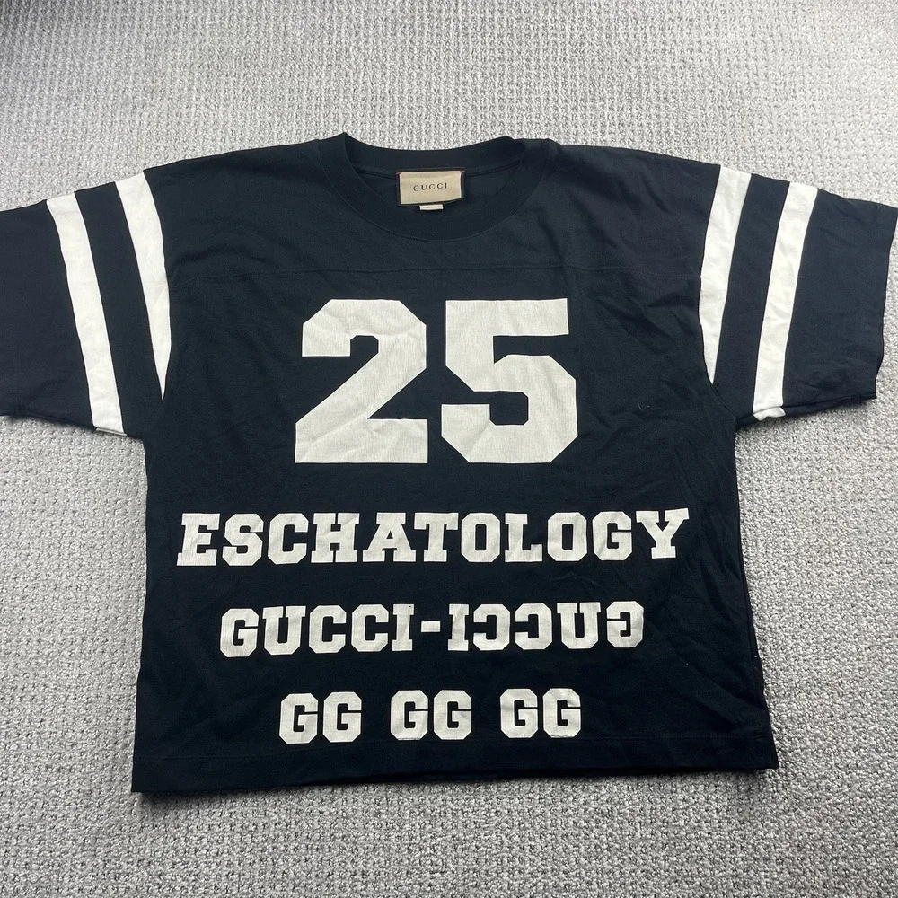 Gucci T Shirt 25 ESCHATOLOGY TEE Black White Size XS Oversized Authentic
